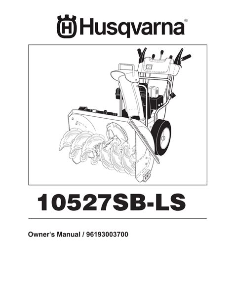 Husqvarna 10527SB-LS Manual pdf manual